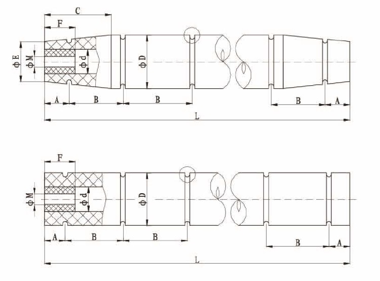 الساحبة أسطواني درابزين